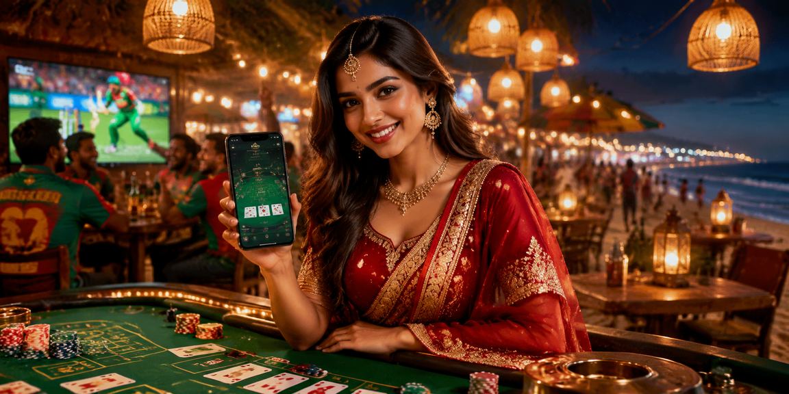 কুমিল্লার সমুদ্র সৈকতে ক্রিকেট বেটিং করছেন একজন বাংলাদেশি ক্রীড়ামোদী